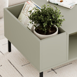 Τραπεζάκι σαλονιού Vena Megapap χρώμα ash green 100x60x42εκ. - Image 4