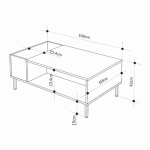 Τραπεζάκι σαλονιού Vena Megapap χρώμα ash green 100x60x42εκ. - Image 6