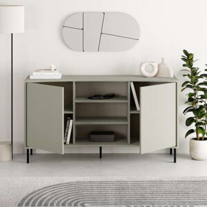 Μπουφές Frem Megapap χρώμα ash green 150x40x81εκ. - Image 2