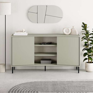 Μπουφές Frem Megapap χρώμα ash green 150x40x81εκ. - Image 3