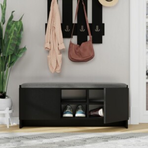 Παπουτσοθήκη Zulla Megapap χρώμα μαύρο 110x37x43εκ. - Image 2