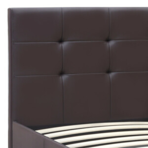 Κρεβάτι Sissy Megapap από τεχνόδερμα χρώμα καφέ 160x200εκ. - Image 5