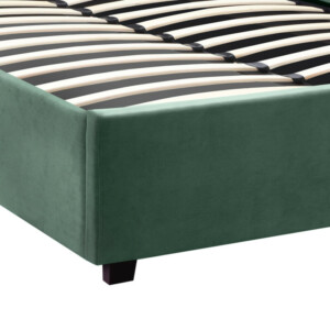 Κρεβάτι Kingston Megapap βελούδινο με αποθηκευτικό χώρο χρώμα κυπαρισσί 120x200εκ. - Image 7