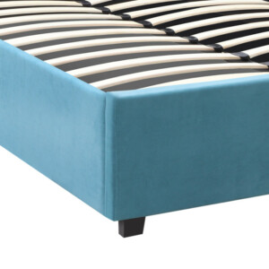 Κρεβάτι Kingston Megapap βελούδινο με αποθηκευτικό χώρο χρώμα γαλάζιο 100x200εκ. - Image 7