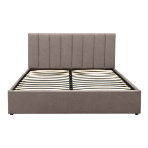 Κρεβάτι Renata Megapap υφασμάτινο με αποθηκευτικό χώρο χρώμα μπεζ 160x200εκ. - Image 5