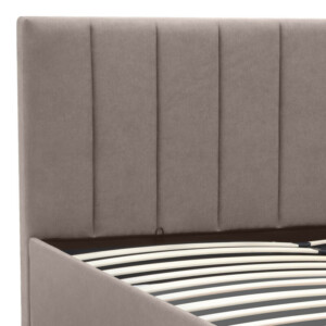 Κρεβάτι Renata Megapap υφασμάτινο με αποθηκευτικό χώρο χρώμα μπεζ 160x200εκ. - Image 6