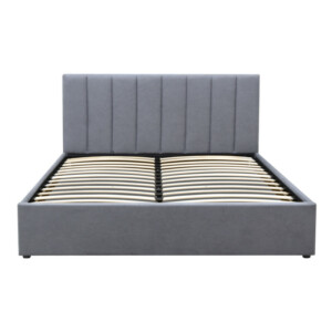 Κρεβάτι Renata Megapap υφασμάτινο με αποθηκευτικό χώρο χρώμα γκρι 160x200εκ. - Image 5