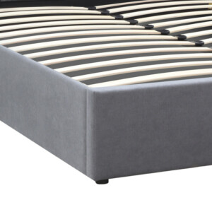 Κρεβάτι Renata Megapap υφασμάτινο με αποθηκευτικό χώρο χρώμα γκρι 160x200εκ. - Image 7