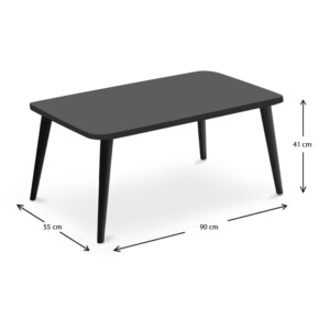 Τραπεζάκι σαλονιού Soul Megapap χρώμα μαύρο 90x55x41εκ. - Image 4