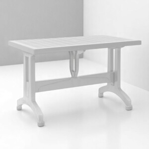 Τραπέζι πολυπροπυλενίου Callan Megapap χρώμα λευκό 140x80x73εκ. - Image 2