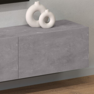 Έπιπλο τηλεόρασης επιτοίχιο Palm Megapap χρώμα γκρι ρετρό 180x32x30εκ. - Image 3