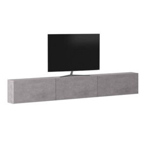 Έπιπλο τηλεόρασης επιτοίχιο Palm Megapap χρώμα γκρι ρετρό 180x32x30εκ. - Image 4