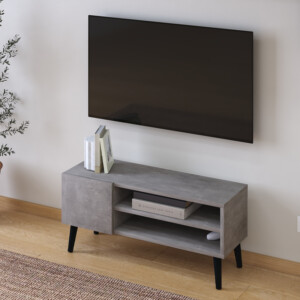 Έπιπλο τηλεόρασης Porto Megapap χρώμα γκρι ρετρό 90x32x42εκ. - Image 5