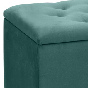 Σκαμπώ - Ταμπουρέ Lotus Megapap βελούδινο χρώμα κυπαρισσί 90x40x50εκ. - Image 4