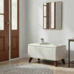 Σκαμπώ - Ταμπουρέ Lotus Megapap βελούδινο χρώμα κρεμ 90x40x50εκ. - Image 3