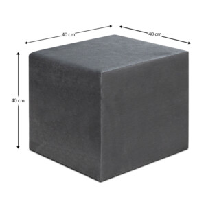 Σκαμπώ April Megapap βελούδινο χρώμα γκρι 40x40x40εκ. - Image 4