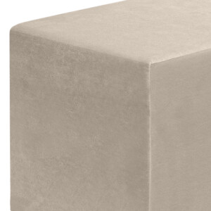 Σκαμπώ April Megapap βελούδινο χρώμα μπεζ 40x40x40εκ. - Image 3