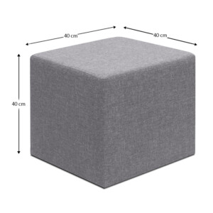 Σκαμπώ Linda Megapap υφασμάτινο χρώμα γκρι 40x40x40εκ. - Image 4