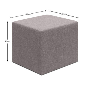 Σκαμπώ Linda Megapap υφασμάτινο χρώμα καφέ 40x40x40εκ. - Image 4