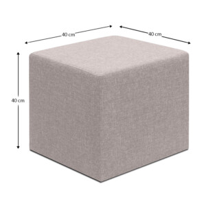 Σκαμπώ Linda Megapap υφασμάτινο χρώμα μπεζ 40x40x40εκ. - Image 4