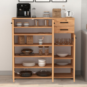 Παπουτσοθήκη - ντουλάπι Polly Megapap χρώμα pine oak 108x35x108εκ. - Image 2