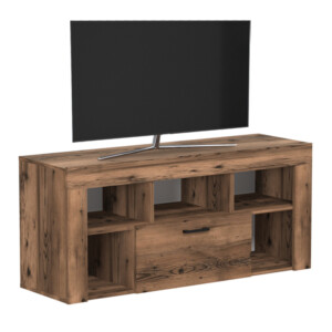 Έπιπλο τηλεόρασης Midili Megapap χρώμα καπνιστή καρυδιά 135x42x60,7εκ. - Image 5