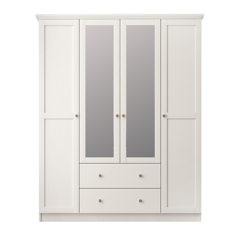 Ντουλάπα ρούχων Emily Megapap τετράφυλλη με καθρέπτη και συρτάρια χρώμα λευκό 140x50x210εκ. Ντουλάπα ρούχων Emily Megapap τετράφυλλη με καθρέπτη και συρτάρια χρώμα λευκό 140x50x210εκ.
