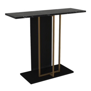 Κονσόλα Brandy Megapap χρώμα μαύρο - μαύρο εφέ μαρμάρου - χρυσό 90x29,6x76,8εκ. - Image 5