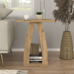 Τραπεζάκι βοηθητικό - Κομοδίνο Deros Megapap χρώμα sepet oak 45x45x56εκ. - Image 2