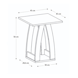 Τραπεζάκι βοηθητικό - Κομοδίνο Deros Megapap χρώμα sepet oak 45x45x56εκ. - Image 5