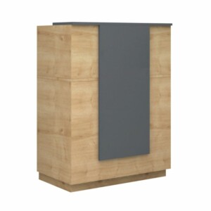 Γραφείο υποδοχής - reception Gemini Megapap χρώμα φυσικό οξιάς - ανθρακί 90x50x110εκ. - Image 6