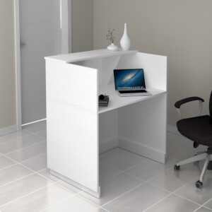 Γραφείο υποδοχής - reception Gemini Megapap χρώμα λευκό 100x70x110εκ. - Image 2