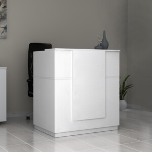 Γραφείο υποδοχής - reception Gemini Megapap χρώμα λευκό 100x70x110εκ.