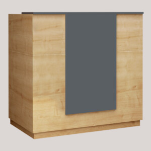 Γραφείο υποδοχής - reception Gemini Megapap χρώμα φυσικό οξιάς - ανθρακί 120x70x110εκ. - Image 6