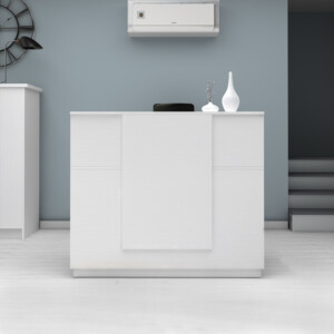 Γραφείο υποδοχής - reception Gemini Megapap χρώμα λευκό 150x70x110εκ. - Image 3