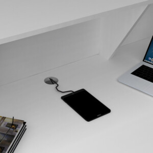 Γραφείο υποδοχής - reception Gemini Megapap χρώμα λευκό 150x70x110εκ. - Image 6