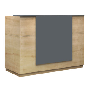 Γραφείο υποδοχής - reception Gemini Megapap χρώμα φυσικό οξιάς - ανθρακί 180x70x110εκ. - Image 6