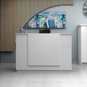 Γραφείο υποδοχής - reception Gemini Megapap χρώμα λευκό 180x70x110εκ. - Image 3