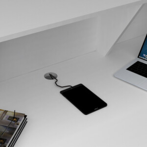 Γραφείο υποδοχής - reception Gemini Megapap χρώμα λευκό 180x70x110εκ. - Image 5