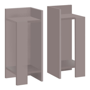 Κομοδίνο Elos Megapap σετ 2 τεμαχίων χρώμα ανοιχτή μόκα 25x27x60εκ.