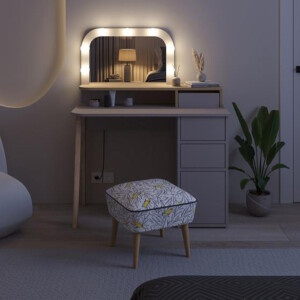 Τουαλέτα με καθρέπτη Avien Megapap χρώμα ανοιχτή μόκα - φυσικό οξιάς 105x51,1x131εκ. - Image 6