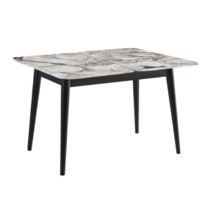 Τραπέζι Dolunay Megapap επεκτεινόμενο χρώμα λευκό εφέ μαρμάρου - μαύρο 100x60(120x100)x79,5εκ. - Image 5