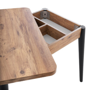 Τραπέζι Dolunay Megapap επεκτεινόμενο χρώμα atlantic pine - μαύρο 100x60(120x100)x79,5εκ. - Image 3