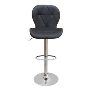 Σκαμπό μπαρ Dolores Megapap με ρυθμιζόμενο ύψος PU μαύρο - βάση χρωμίου 45,5x38x89/109εκ. - Image 4