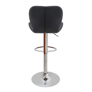 Σκαμπό μπαρ Dolores Megapap με ρυθμιζόμενο ύψος PU μαύρο - βάση χρωμίου 45,5x38x89/109εκ. - Image 6