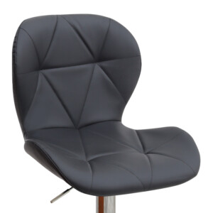 Σκαμπό μπαρ Dolores Megapap με ρυθμιζόμενο ύψος PU μαύρο - βάση χρωμίου 45,5x38x89/109εκ. - Image 7