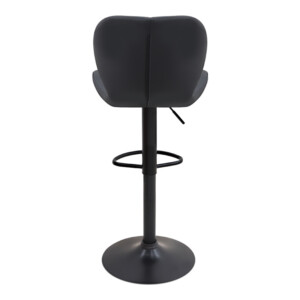 Σκαμπό μπαρ Dolores Megapap με ρυθμιζόμενο ύψος PU μαύρο - βάση μαύρο ματ 45,5x38x89/109εκ. - Image 6