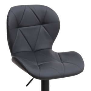 Σκαμπό μπαρ Dolores Megapap με ρυθμιζόμενο ύψος PU μαύρο - βάση μαύρο ματ 45,5x38x89/109εκ. - Image 7