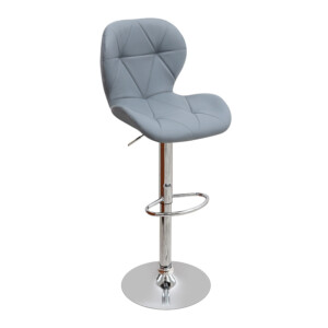 Σκαμπό μπαρ Dolores Megapap με ρυθμιζόμενο ύψος PU γκρι - βάση χρωμίου 45