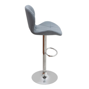 Σκαμπό μπαρ Dolores Megapap με ρυθμιζόμενο ύψος PU γκρι - βάση χρωμίου 45,5x38x89/109εκ. - Image 5